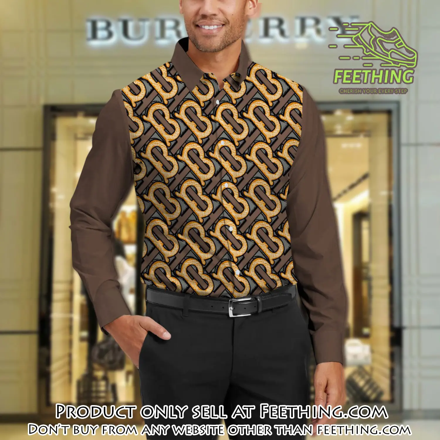 Burberry long sleeves button down shirt for elegant men lsb1016 ft5559783